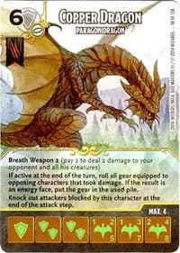 Copper Dragon - Paragon Undead Dragon - D&D: Battle for Faerun - Dice Masters card