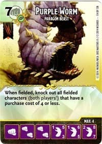 Purple Worm - Paragon Beast - D&D: Battle for Faerun - Dice Masters card