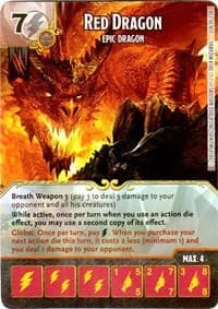 Red Dragon - Epic Dragon - D&D: Battle for Faerun - Dice Masters card