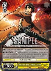 "Beyond the Walls" Eren (RRR) - Attack on Titan - Weiss Schwarz card
