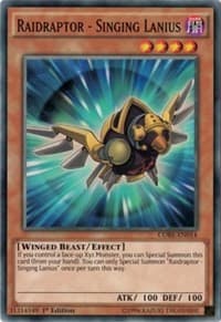 Raidraptor - Singing Lanius - Clash of Rebellions - YuGiOh card