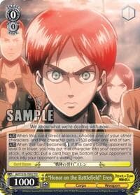 "Honor on the Battlefield" Eren - Attack on Titan - Weiss Schwarz card
