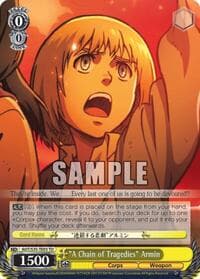 "A Chain of Tragedies" Armin - Attack on Titan - Weiss Schwarz card