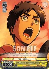 "A Chain of Tragedies" Eren - Attack on Titan - Weiss Schwarz card