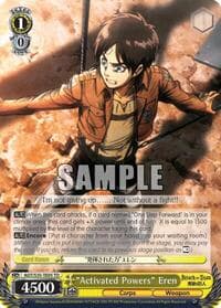 "Activated Powers" Eren - Attack on Titan - Weiss Schwarz card