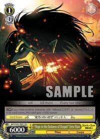 "Hope in the Darkness of Despair" Eren TItan - Attack on Titan - Weiss Schwarz card