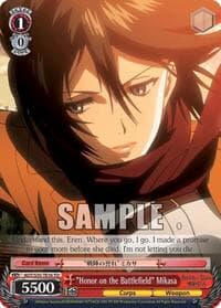 "Honor on the Battlefield" Mikasa - Attack on Titan - Weiss Schwarz card