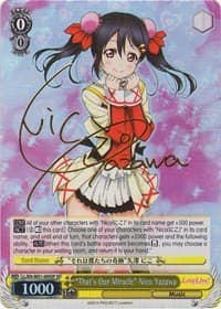 "That's Our Miracle" Nico Yazawa (SP) - Love Live! DX - Weiss Schwarz card