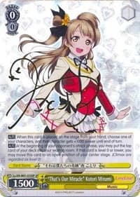 "That's Our Miracle" Kotori Minami (SP) - Love Live! DX - Weiss Schwarz card