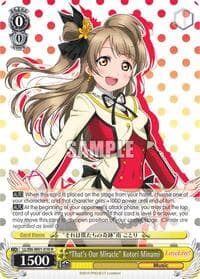 "That's Our Miracle" Kotori Minami - Love Live! DX - Weiss Schwarz card