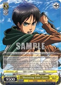 "Resisting Fate" Eren - Attack on Titan - Weiss Schwarz card
