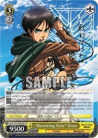 "Resisting Fate" Eren (SP) - Attack on Titan - Weiss Schwarz card