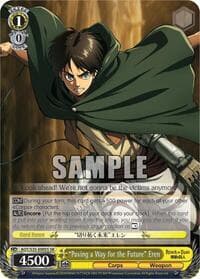 "Paving a Way for the Future" Eren (SR) - Attack on Titan - Weiss Schwarz card