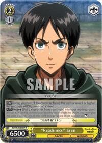 "Readiness" Eren - Attack on Titan - Weiss Schwarz card