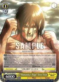 "Humanity's Rage" Eren Titan - Attack on Titan - Weiss Schwarz card