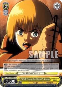 "Call From the Heart" Armin - Attack on Titan - Weiss Schwarz card