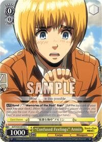 "Confused Feelings" Armin - Attack on Titan - Weiss Schwarz card
