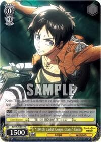 "104th Cadet Corps Class" Eren - Attack on Titan - Weiss Schwarz card