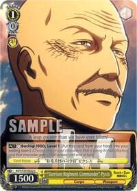 "Garrison Regiment Commander" Pyxis - Attack on Titan - Weiss Schwarz card