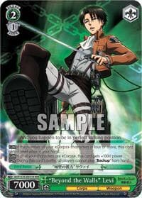 "Beyond the Walls" Levi (RRR) - Attack on Titan - Weiss Schwarz card