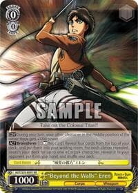 "Beyond the Walls" Eren - Attack on Titan - Weiss Schwarz card