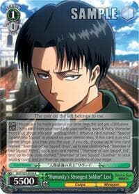 "Humanity's Strongest Soldier" Levi - Attack on Titan - Weiss Schwarz card