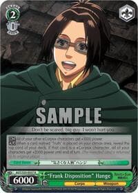 "Frank Disposition" Hange - Attack on Titan - Weiss Schwarz card
