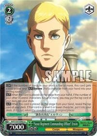 "Scout Regiment Commanding Officer" Erwin - Attack on Titan - Weiss Schwarz card