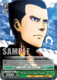 "Member of Levi Squad" Gunther - Attack on Titan - Weiss Schwarz card