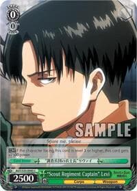 "Scout Regiment Captain" Levi - Attack on Titan - Weiss Schwarz card