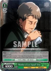 "Member of Levi Squad" Oruo - Attack on Titan - Weiss Schwarz card