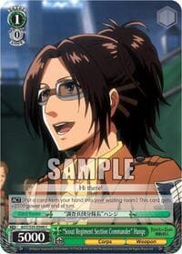 "Scout Regiment Section Commander" Hange - Attack on Titan - Weiss Schwarz card