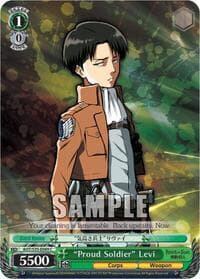 "Proud Soldier" Levi - Attack on Titan - Weiss Schwarz card