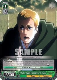 "Outer Wall Research" Erwin - Attack on Titan - Weiss Schwarz card