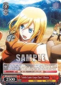 "104th Cadet Corps Class" Christa (SR) - Attack on Titan - Weiss Schwarz card