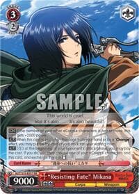 "Resisting Fate" Mikasa - Attack on Titan - Weiss Schwarz card