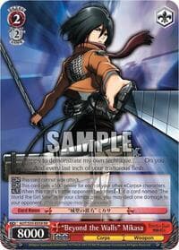 "Beyond the Walls" Mikasa - Attack on Titan - Weiss Schwarz card