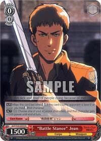 "Battle Stance" Jean - Attack on Titan - Weiss Schwarz card