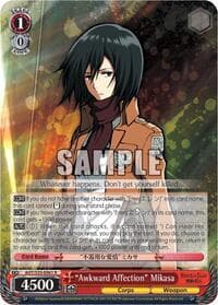 "Awkward Affection" Mikasa - Attack on Titan - Weiss Schwarz card