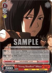 "Strong Bloodlust" Mikasa - Attack on Titan - Weiss Schwarz card
