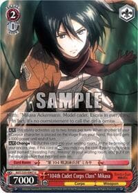 "104th Cadet Corps Class" Mikasa - Attack on Titan - Weiss Schwarz card