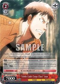 "104th Cadet Corps Class" Jean - Attack on Titan - Weiss Schwarz card