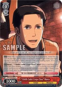 "104th Cadet Corps Class" Marco - Attack on Titan - Weiss Schwarz card