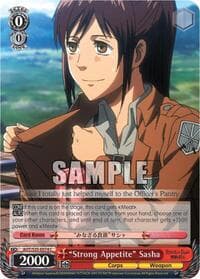 "Strong Appetite" Sasha - Attack on Titan - Weiss Schwarz card