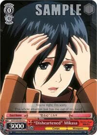 "Disheartened" Mikasa - Attack on Titan - Weiss Schwarz card