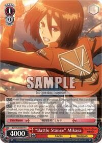"Battle Stance" Mikasa - Attack on Titan - Weiss Schwarz card