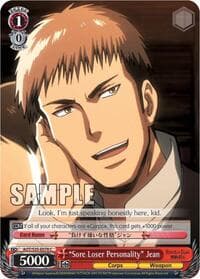 "Sore Loser Personality" Jean - Attack on Titan - Weiss Schwarz card