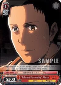 "Tolerant Personality" Marco - Attack on Titan - Weiss Schwarz card