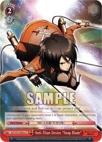 Anti-Titan Device "Snap Blade" (A) - Attack on Titan - Weiss Schwarz card