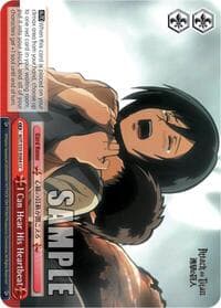 I Can Hear His Heartbeat - Attack on Titan - Weiss Schwarz card